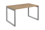 SEK-O - 14 stůl kancelářský, kovová podnož stříbrná, deska 25 mm, široký 1400 mm, dub bardolino